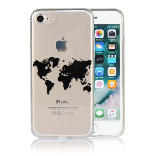 苹果 iPhone 8/7 印图软硬二合一手机壳(世界地图)